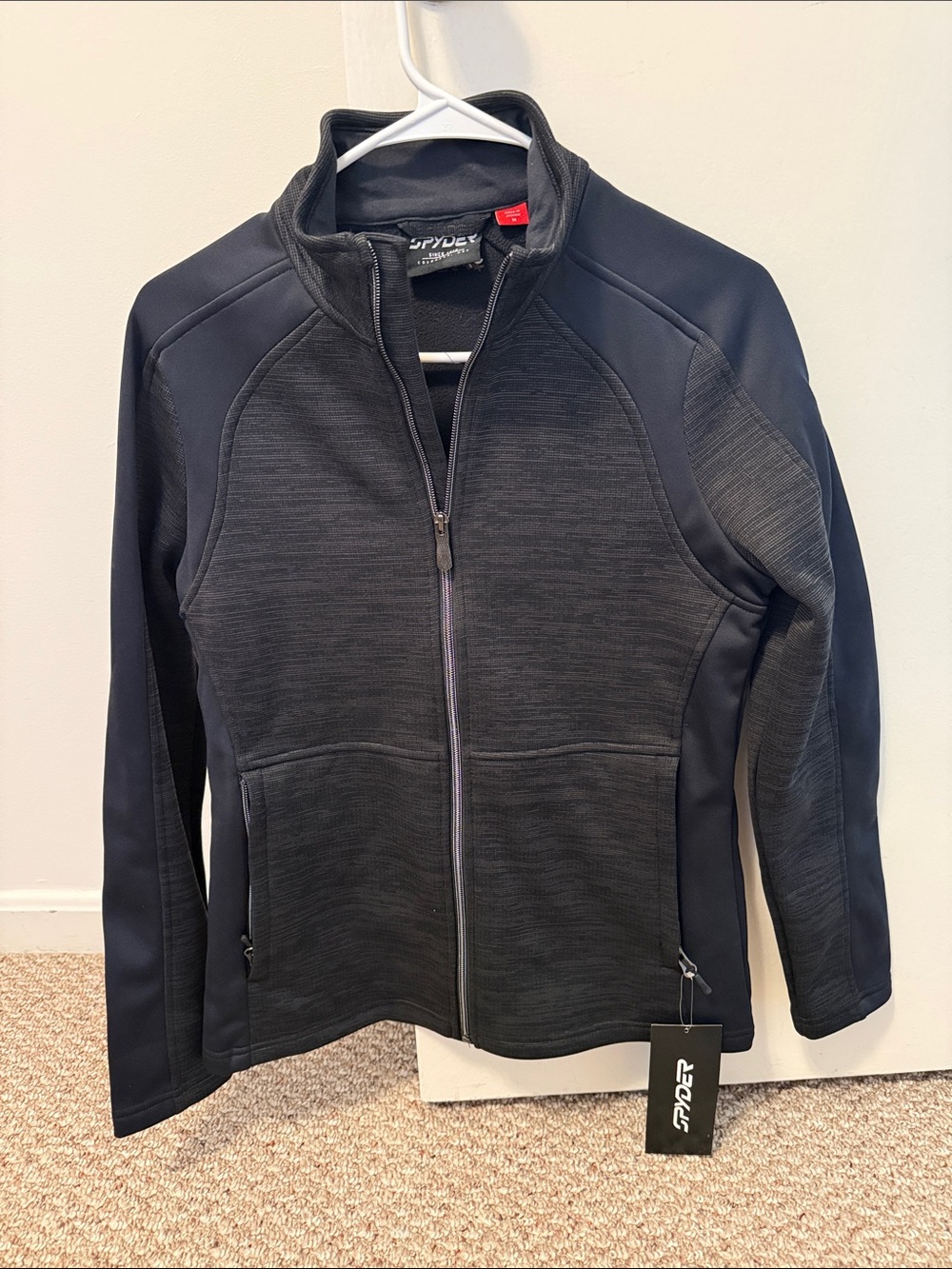 Spyder Black Performance Full-Zip Jacket